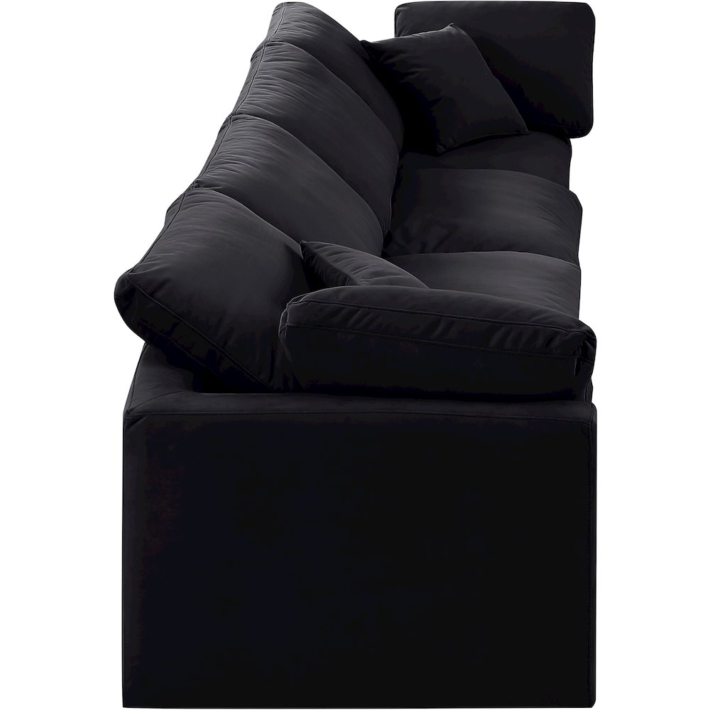 Indulge Black Velvet Modular Sofa