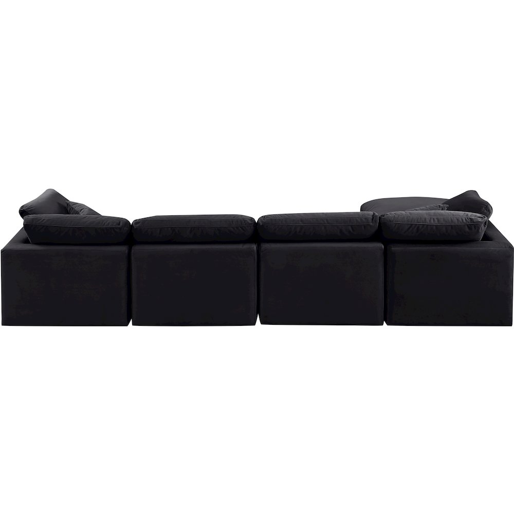 Indulge Black Velvet Modular Sectional