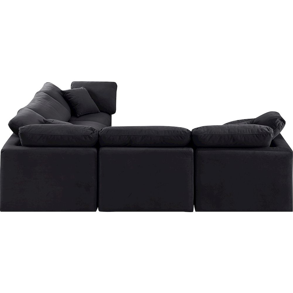 Indulge Black Velvet Modular Sectional