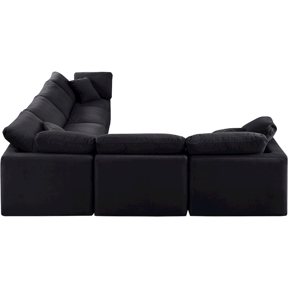 Indulge Black Velvet Modular Sectional