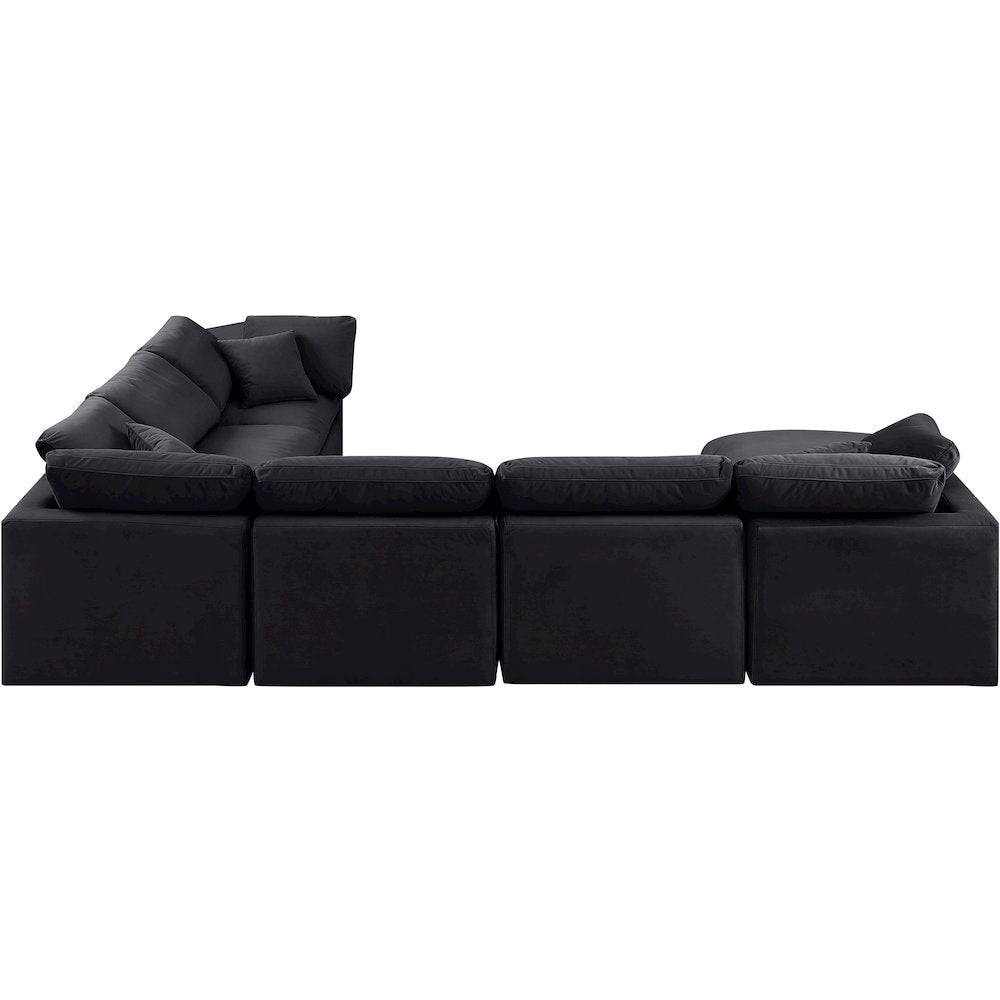 Indulge Black Velvet Modular Sectional