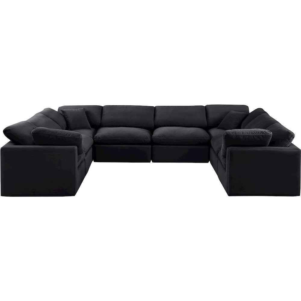 Indulge Black Velvet Modular Sectional