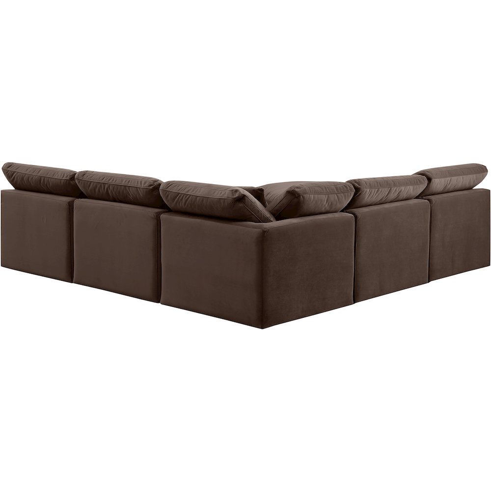 Indulge Brown Velvet Modular Sectional