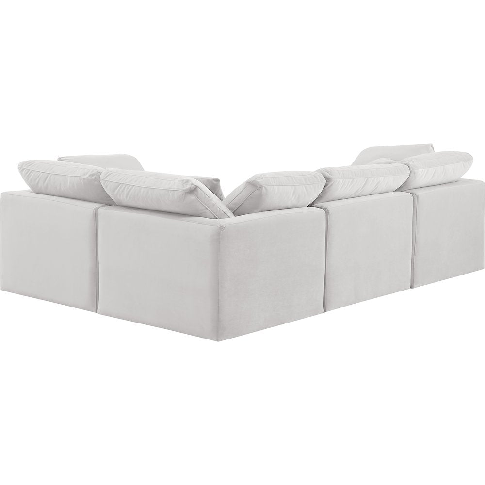 Indulge Cream Velvet Modular Sectional