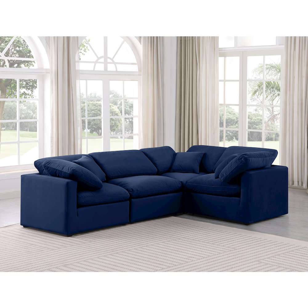Indulge Navy Velvet Modular Sectional