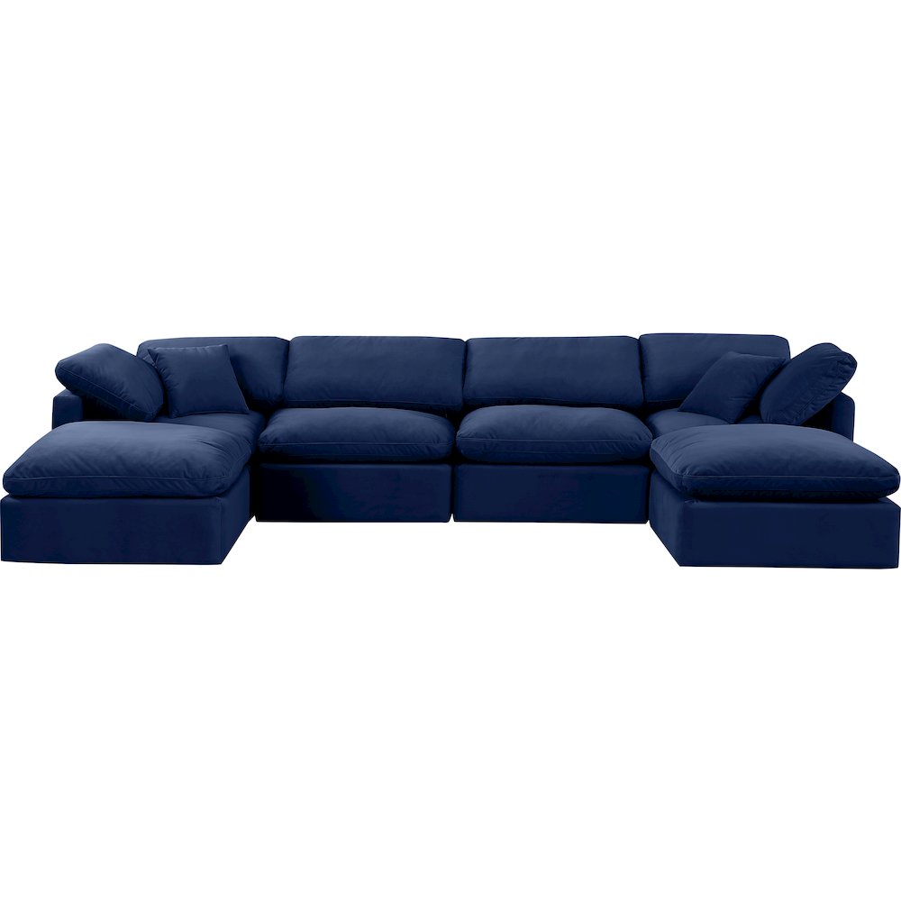 Indulge Navy Velvet Modular Sectional