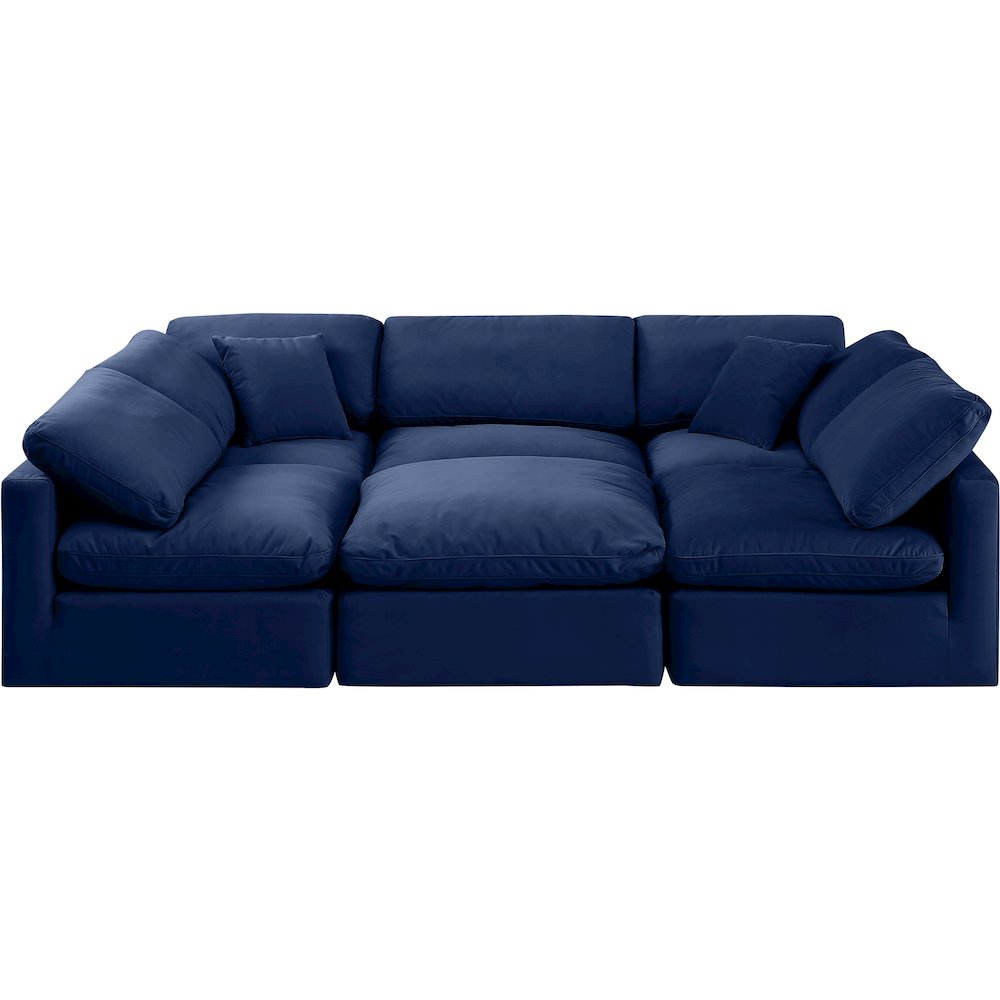Indulge Navy Velvet Modular Sectional
