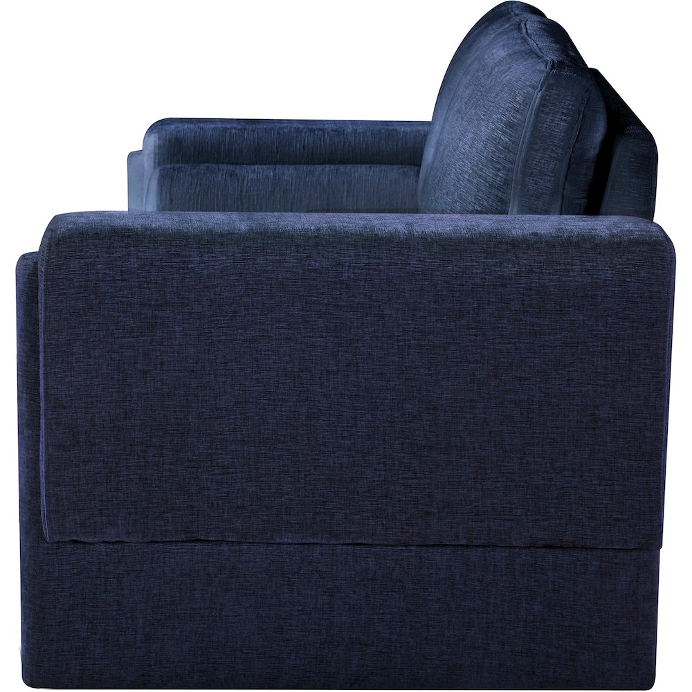 Madeline Navy Chenille Fabric Loveseat