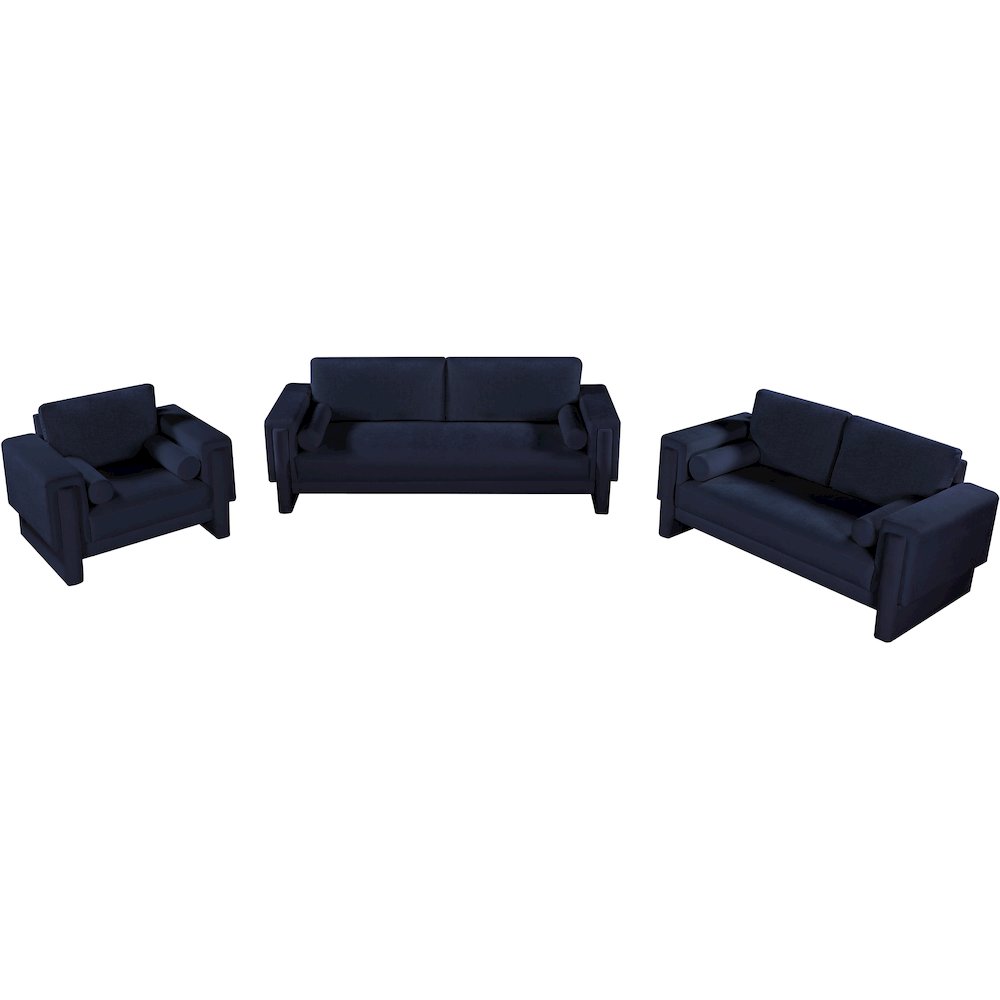 Madeline Navy Chenille Fabric Sofa