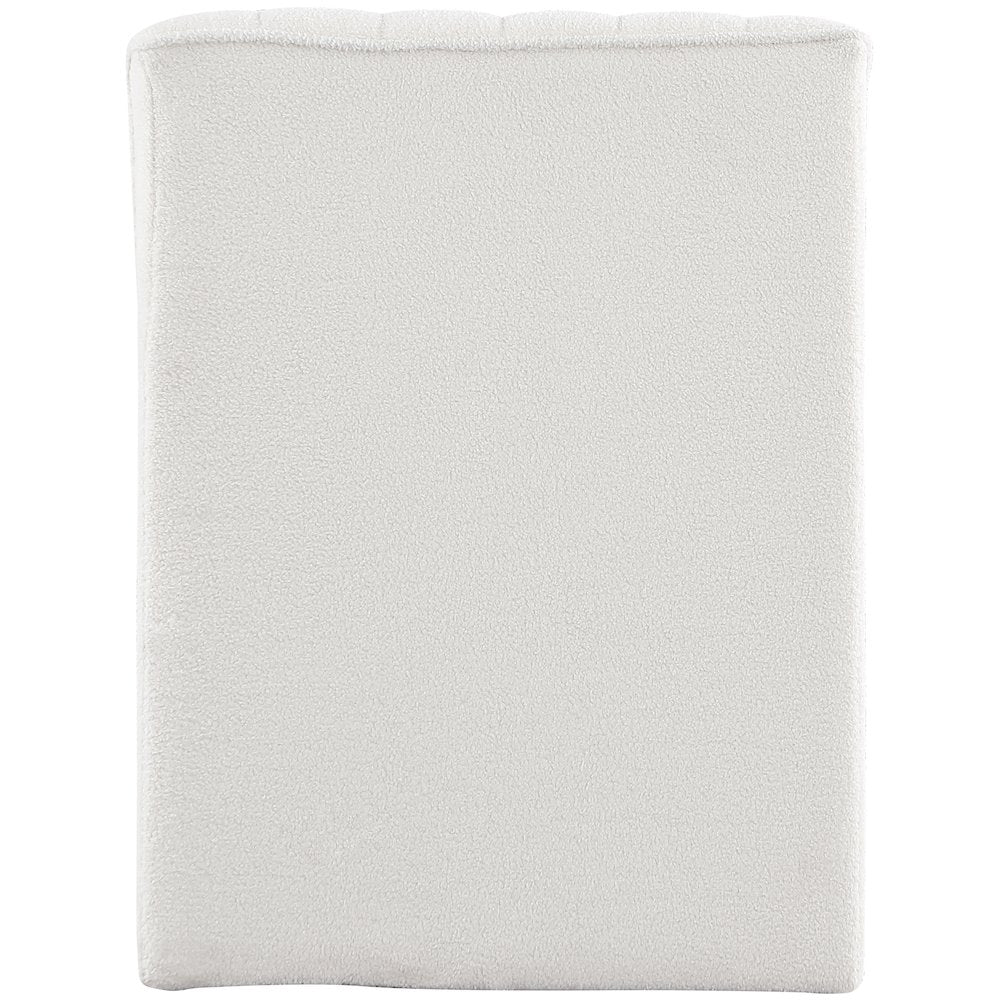 Orian Cream Teddy Fabric Chaise