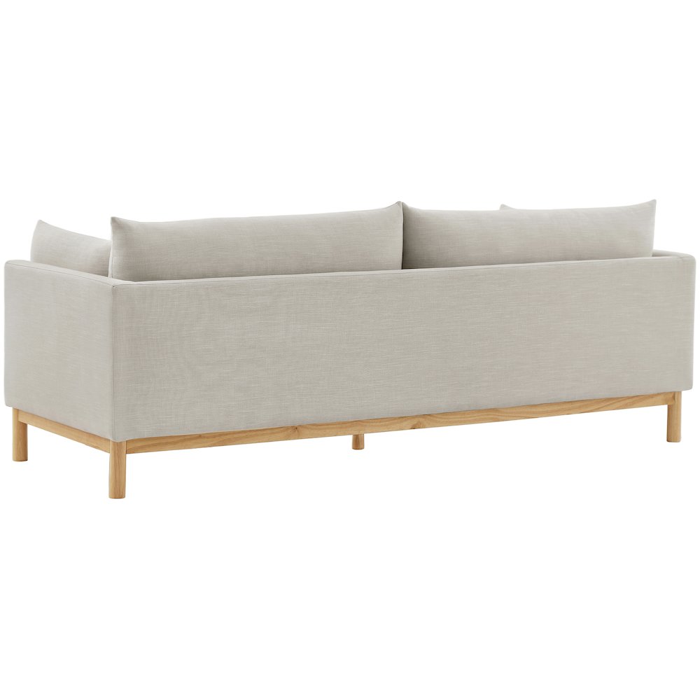 Langham Beige Linen Textured Fabric Sofa
