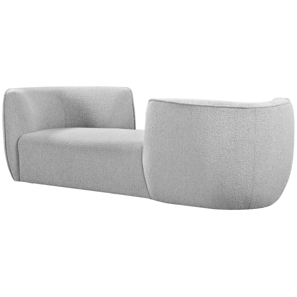 Hilton Grey Fabric Chaise