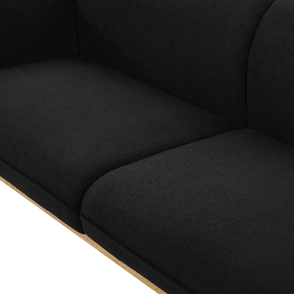 Nolita Black Boucle Fabric Loveseat