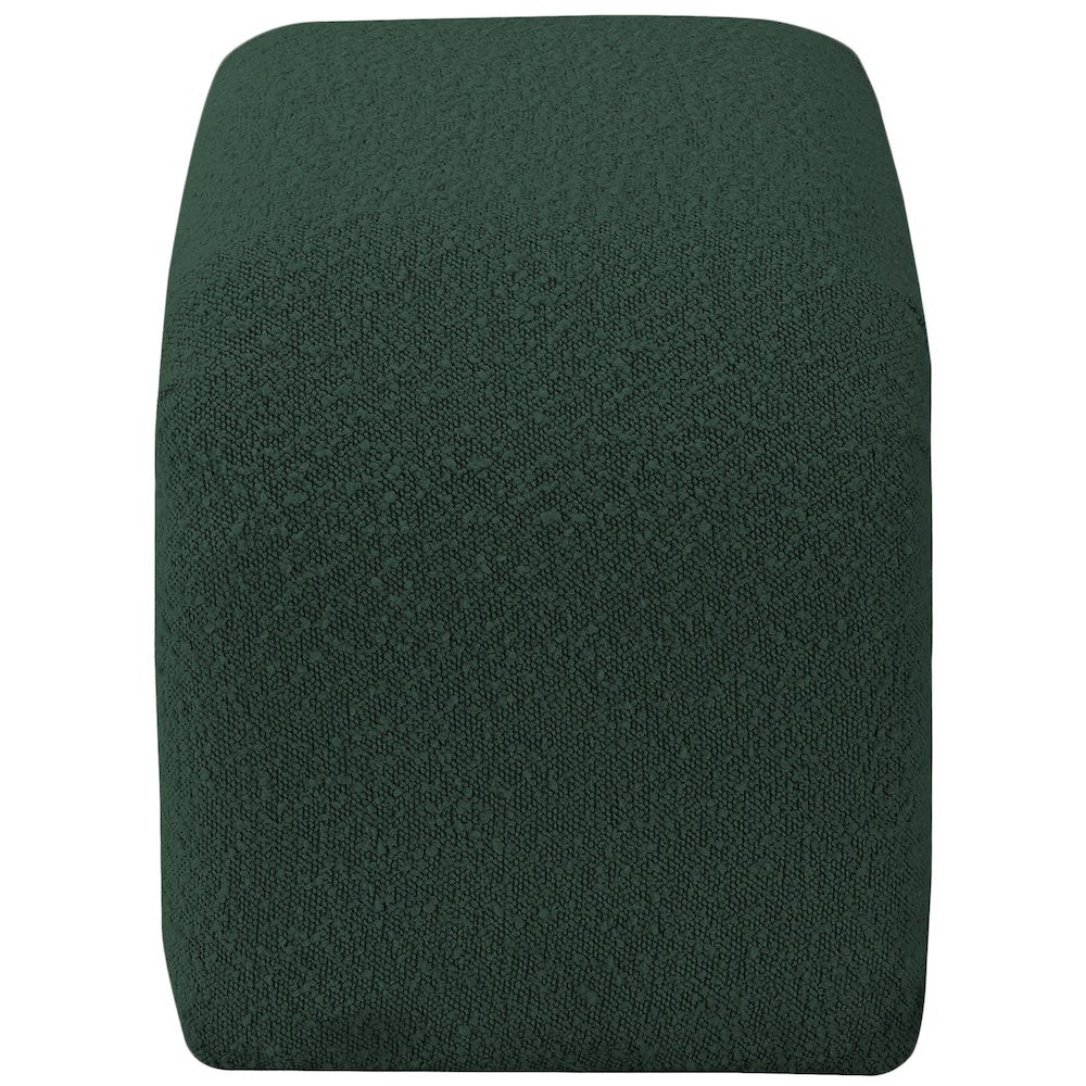 Niagara Green Boucle Fabric Bench