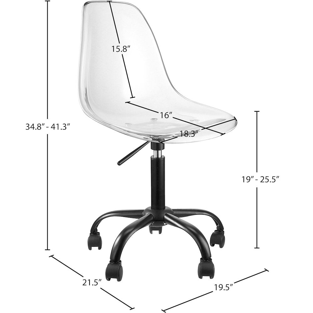 Clarion Matte Black Office Chair