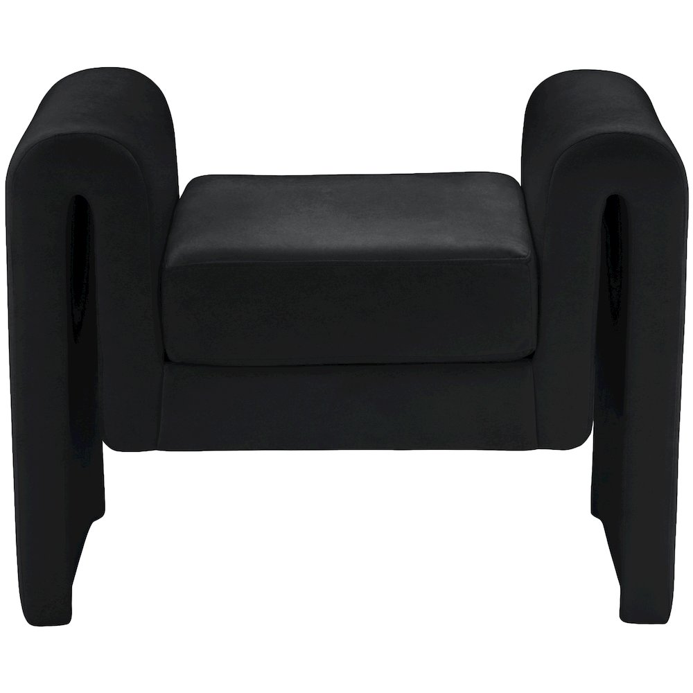 Sloan Black Velvet Bench