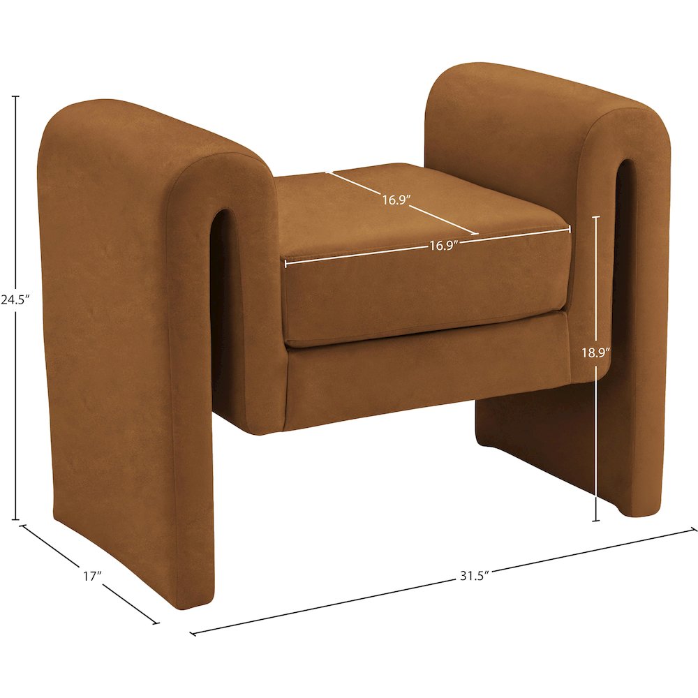 Sloan Saddle Velvet Bench
