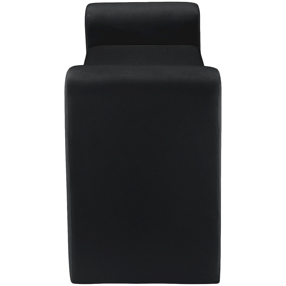 Sloan Black Velvet Bench