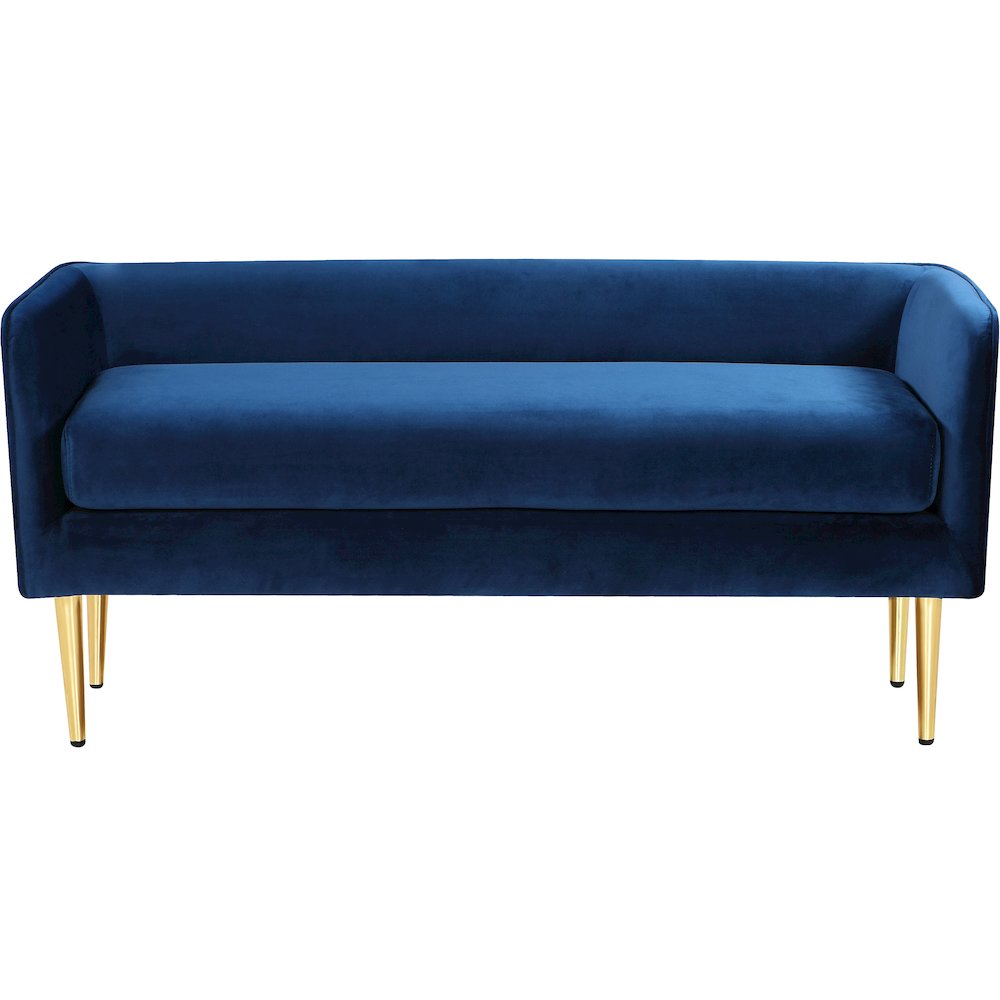 Audrey Navy Velvet Bench