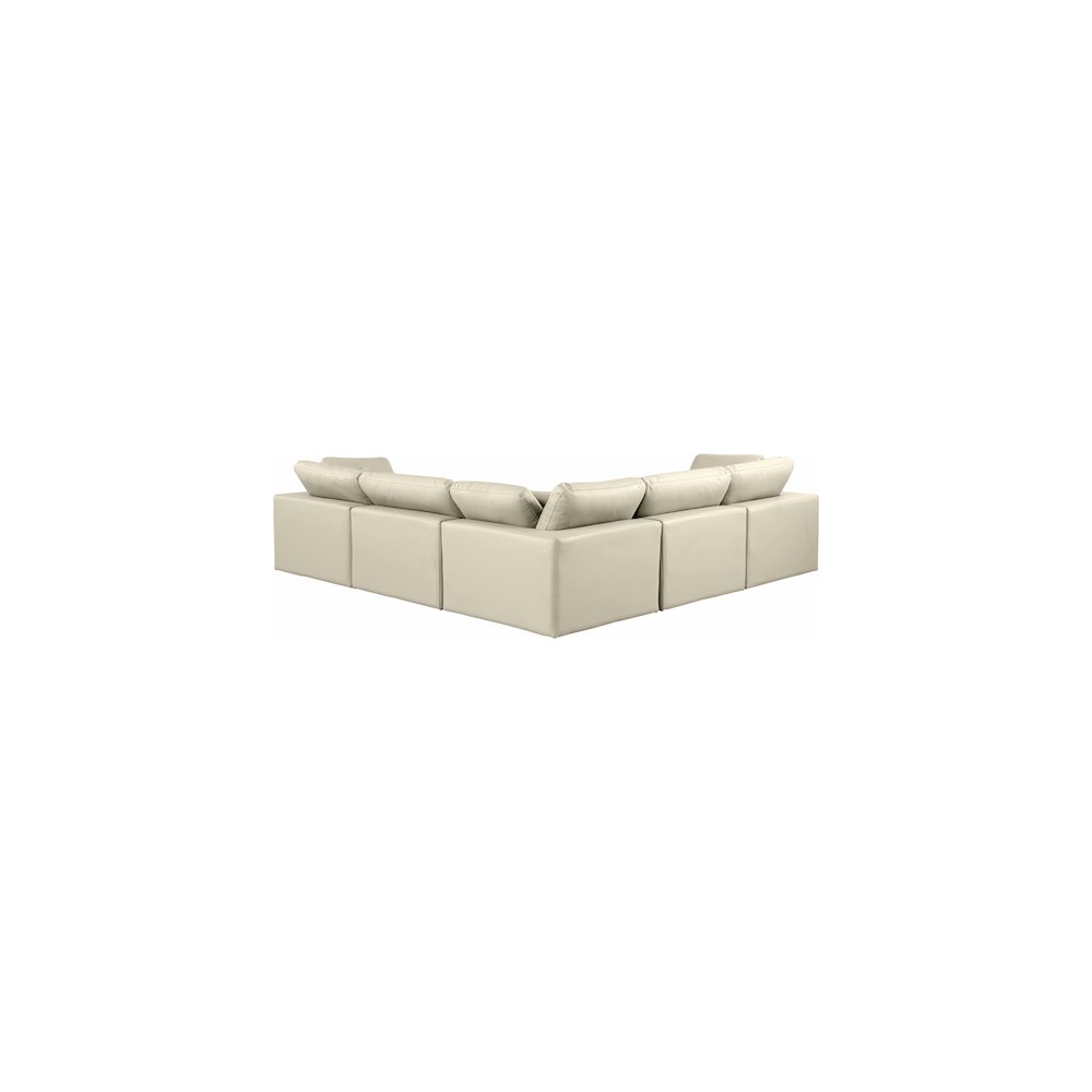 Comfy Cream Vegan Leather Modular Sectional