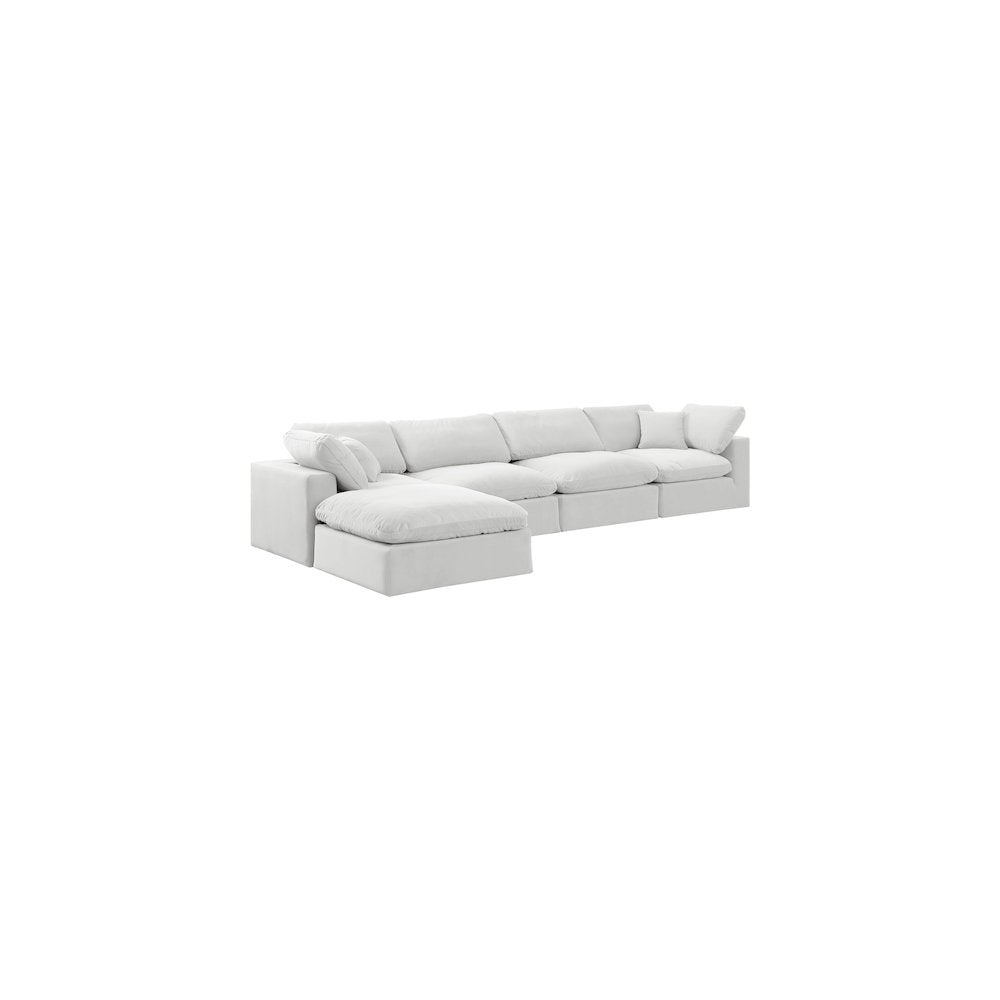 Comfy Cream Velvet Modular Sectional
