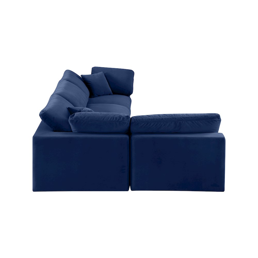 Comfy Navy Velvet Modular Sectional