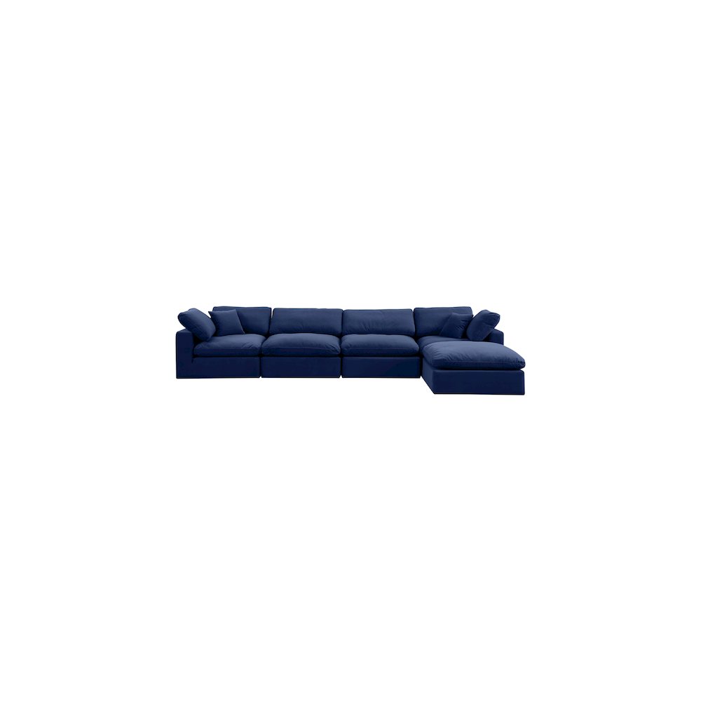 Comfy Navy Velvet Modular Sectional