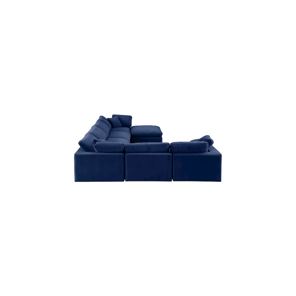 Comfy Navy Velvet Modular Sectional