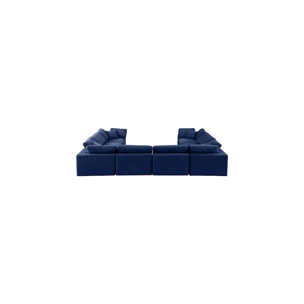 Comfy Navy Velvet Modular Sectional