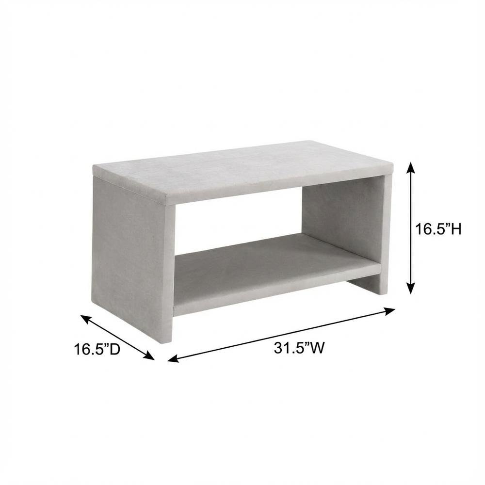 Cream Velvet Nightstand with Contemporary Style for Bedroom Furniture