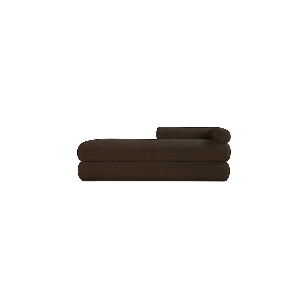 Kennedy Brown Faux Shearling Teddy Fabric Bench