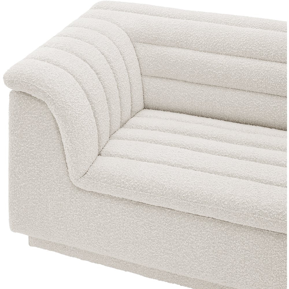 Cascade Cream Boucle Fabric Modular Sofa