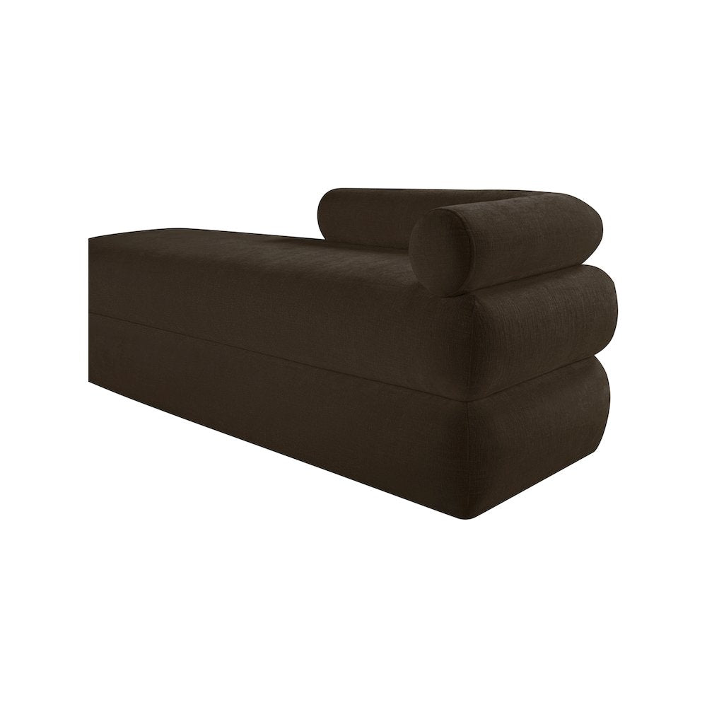 Kennedy Brown Chenille Fabric Bench