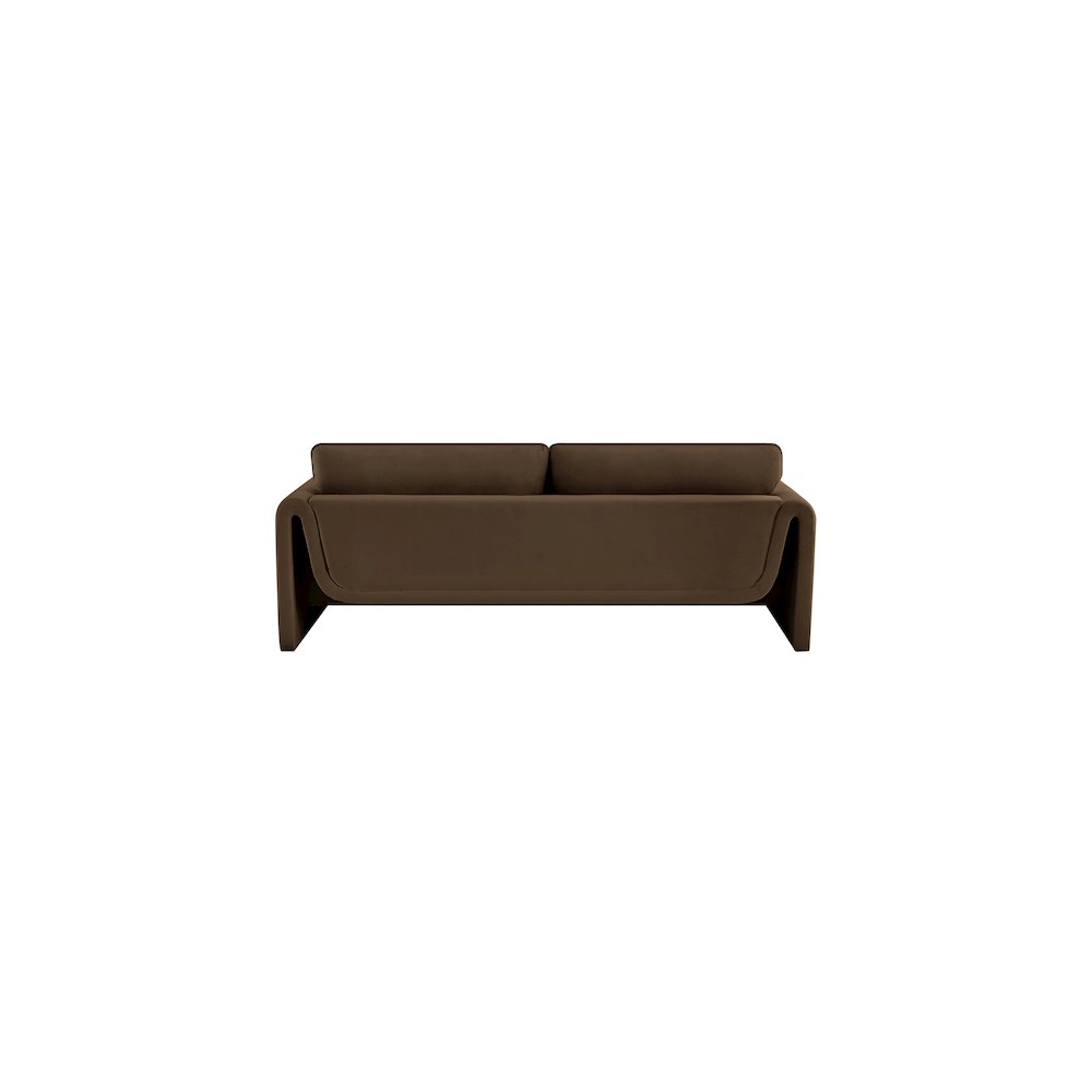 Sloan Brown Velvet Fabric Sofa