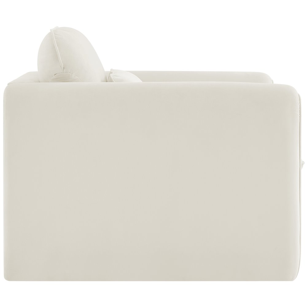 Sloan Cream Velvet Fabric Chair