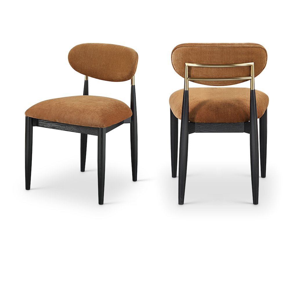Riccio Cognac Performance Fabric Upholstered Dining Side Chair, Set of 2