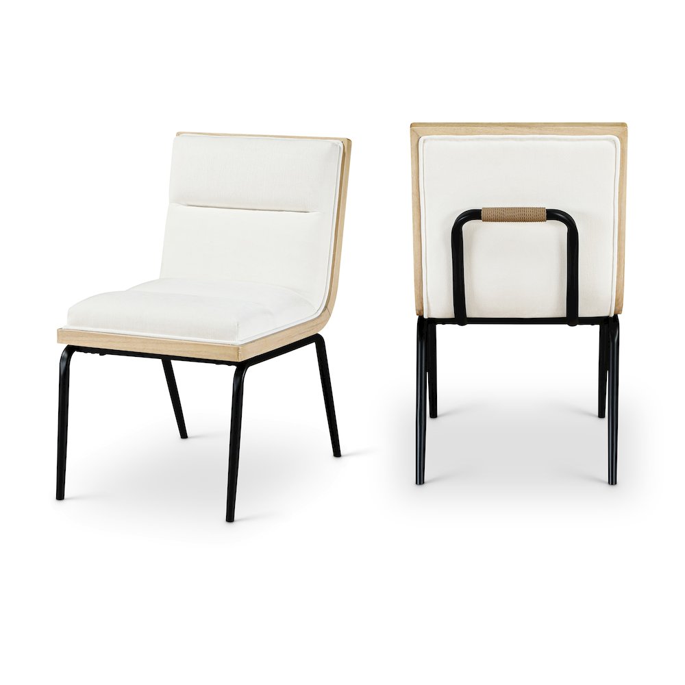Viceroy Cream Fabric Upholstered Dining Chair, Set of 2