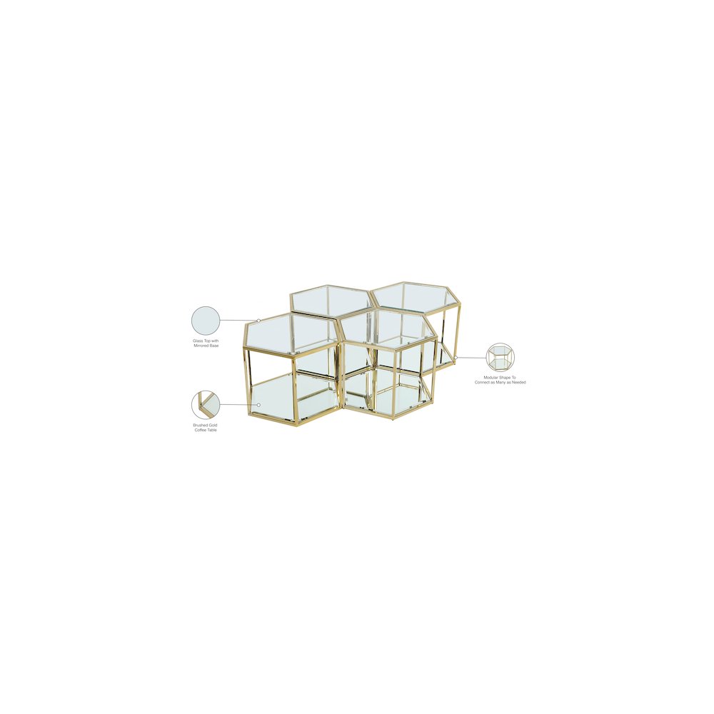 Sei Brushed Gold Coffee Table