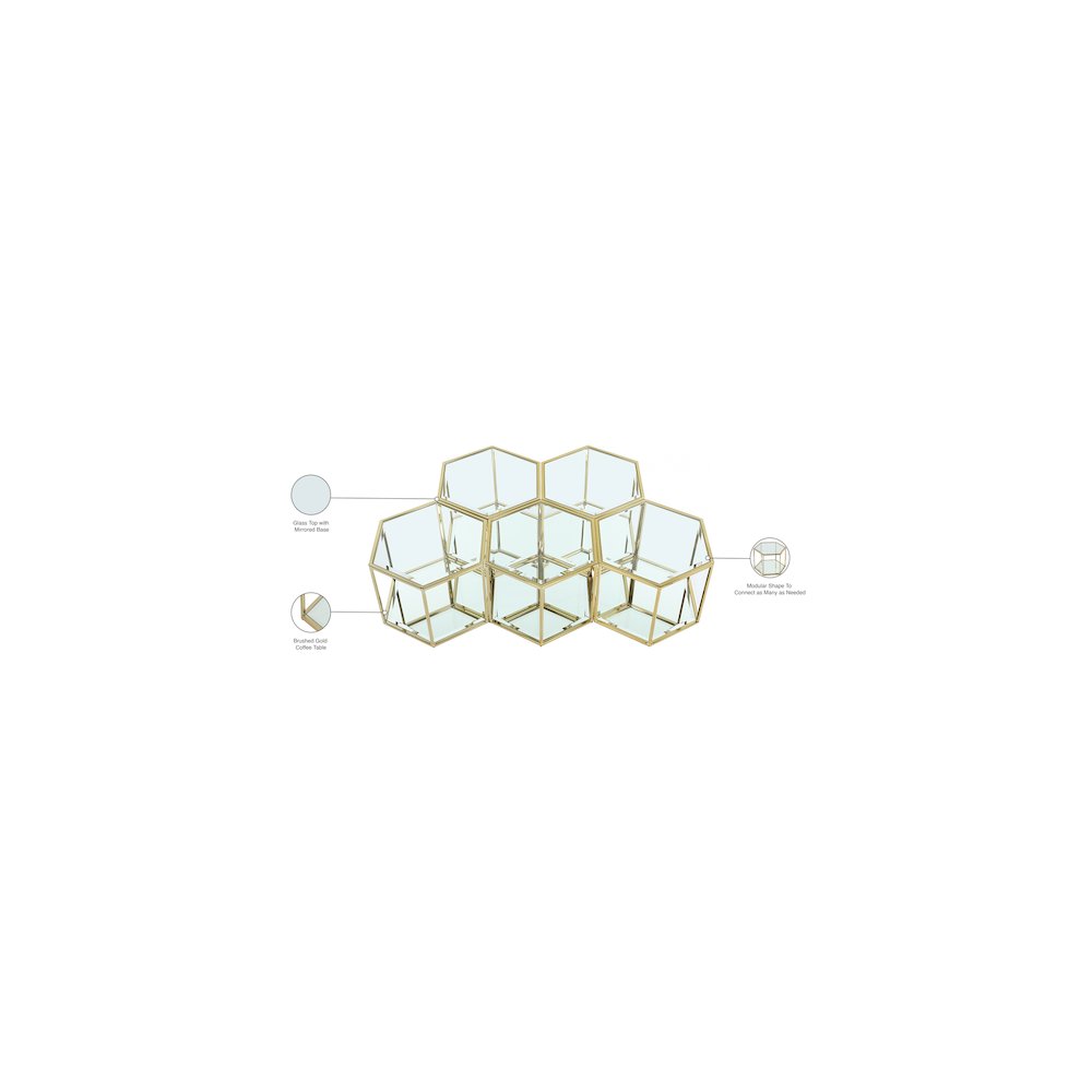 Sei Brushed Gold Coffee Table