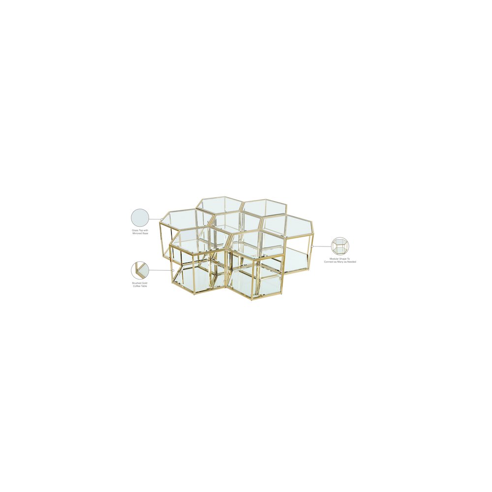 Sei Brushed Gold Coffee Table