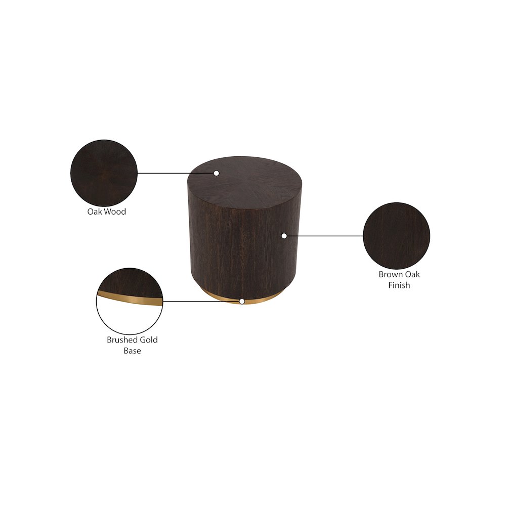 Nile Brown Oak End Table