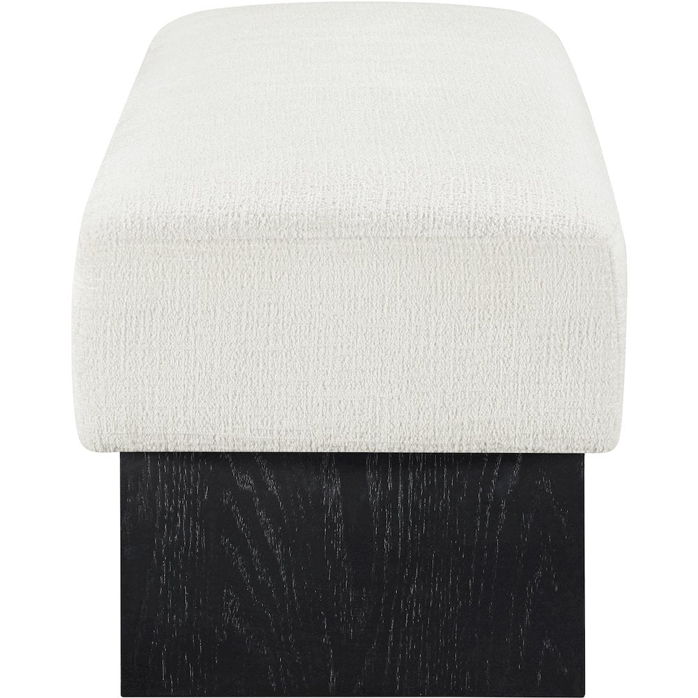 Alora Cream Fabric Bench