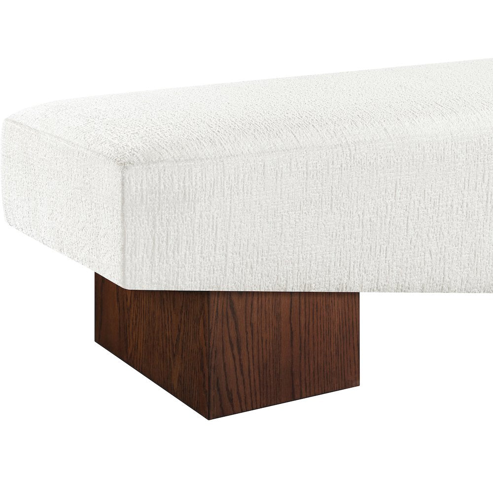 Alora Cream Fabric Bench