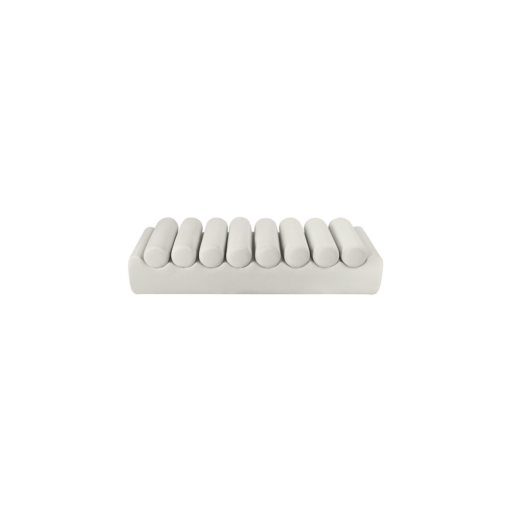 Rumble Cream Vegan Leather Bench