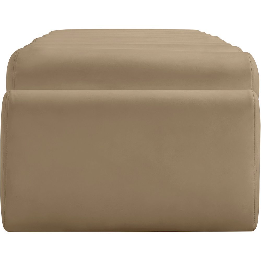 Rumble Tan Vegan Leather Bench