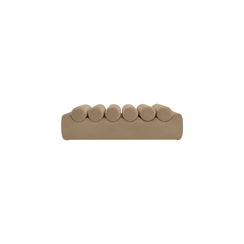 Rumble Tan Vegan Leather Bench