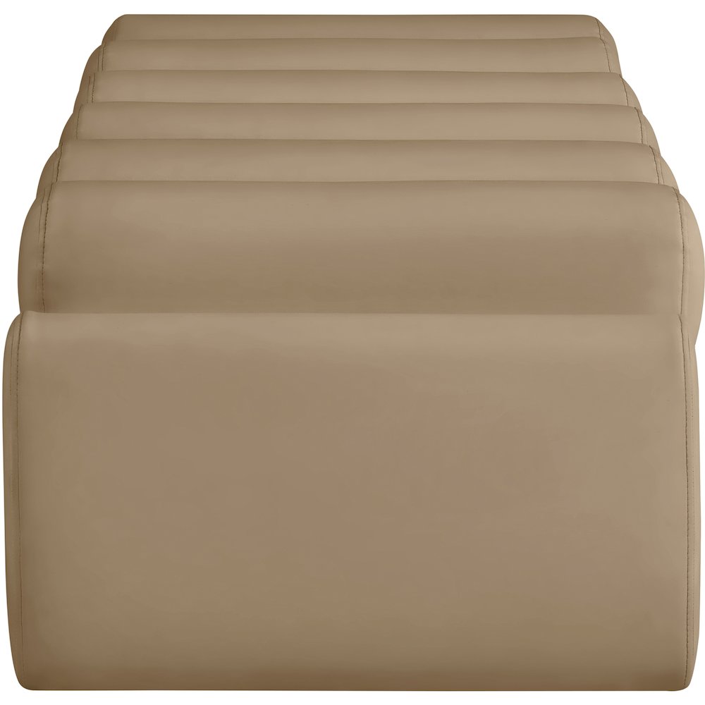 Rumble Tan Vegan Leather Bench