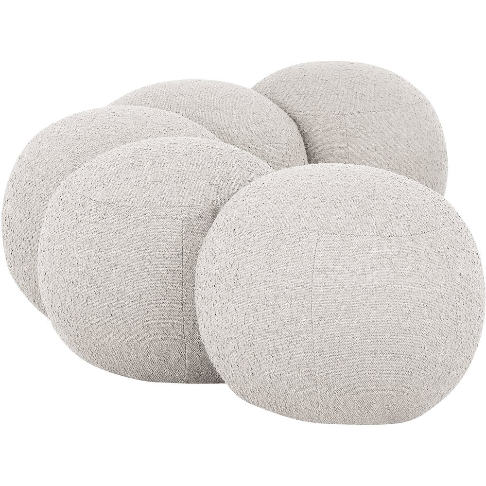 Apollo Cream Boucle Fabric Bench