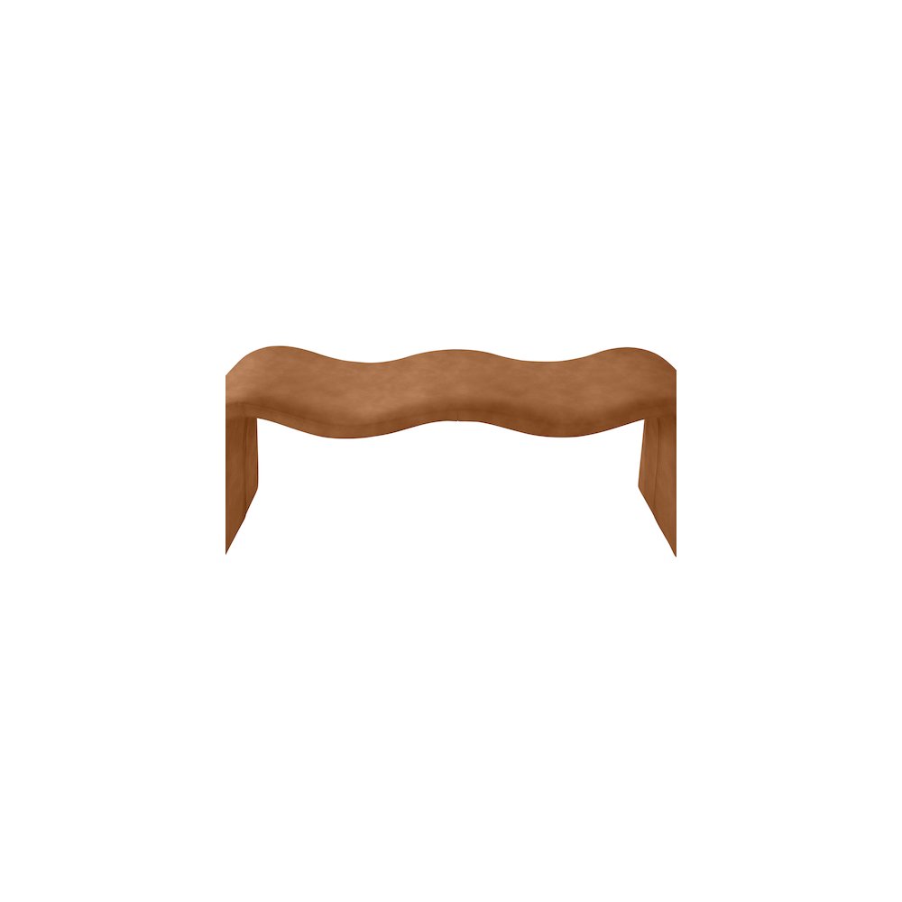 Willow Cognac Vegan Leather Bench