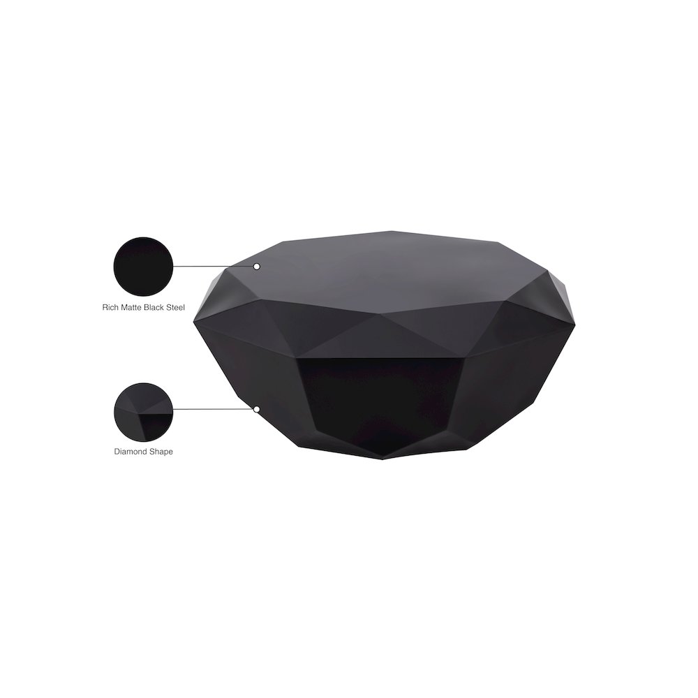 Gemma Matte Black Coffee Table